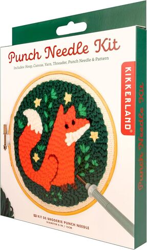 Kikkerland Punch Needle - Fox - Includes Everything Needed in Kuwait