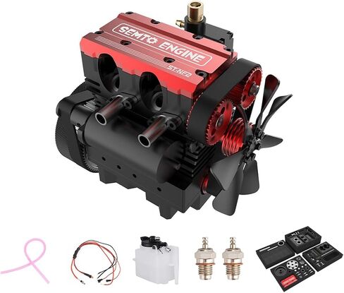SEMTO & OTTO Inline Double-Cylinder 4-Stroke Nitro Engine Model Kit in Kuwait