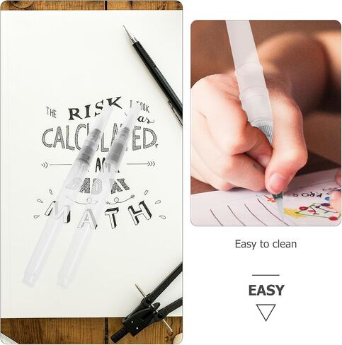 EXCEART Refillable Watercolor Pen Set 3 Pack Water Brush Pens for Watercolor Painting Easy Ink Flow Control Portable Art Painting Pens for Kids Drawing Crafting and Travel in Kuwait