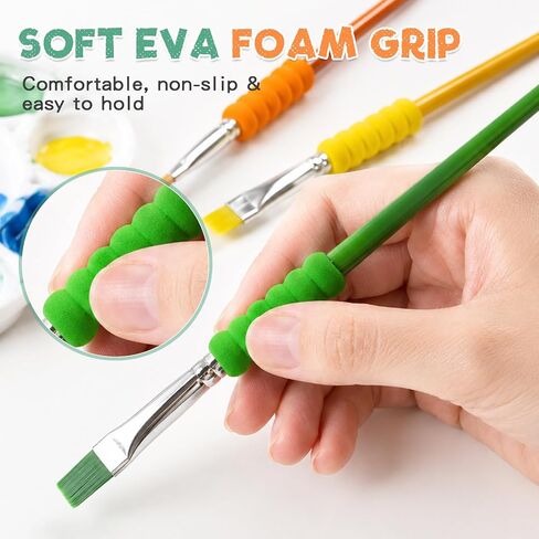 5Pcs Donut Sponge Paint Brushes, Anti Slip Nylon Bristles in Saudi Arabia