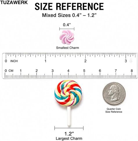 200Pcs Candy Resin Charms Flatback for Nail Art, Slime & Crafts in Kuwait