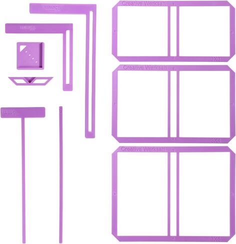 9Pcs Book Binding Easy Scrapbooking Tools Book Binding Kit Bookbinding Kit Supplies Complete Great Stencils and Cutter Guide for Journal Notebook DIY Projects Scrapbooking Bookbinding in Saudi Arabia