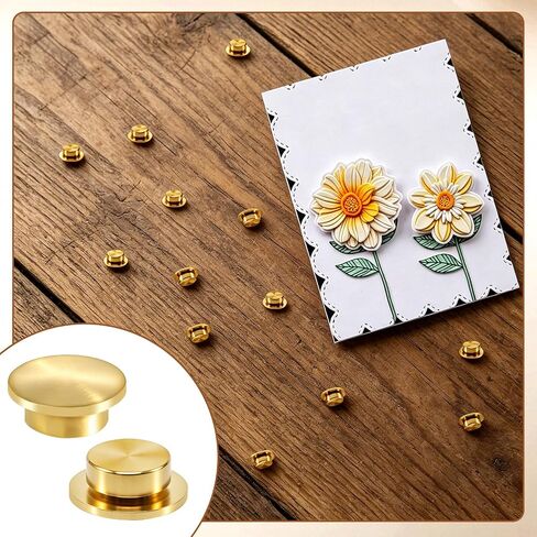 20Pcs Card Making Rotating Spinners Dies, 360° Smooth Spinners for DIY Paper Crafts Scrapbooking Jewelry Nail Art, Mini Metal Bearings for Greeting Cards, Gold 5x7x2.5mm in Kuwait