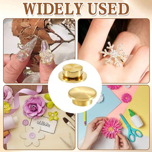 20Pcs Card Making Rotating Spinners Dies, 360° Smooth Spinners for DIY Paper Crafts Scrapbooking Jewelry Nail Art, Mini Metal Bearings for Greeting Cards, Gold 5x7x2.5mm in Kuwait