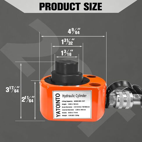 YATOINTO Porta Power Kit, 10 Ton Low Profile Hydraulic Jack with Manual Hydraulic Hand Pump Multi Section Jack, Kit of Porta Power，Mini Hydraulic Lifting Cylinders, Manual Low Profile Jack in Saudi Arabia