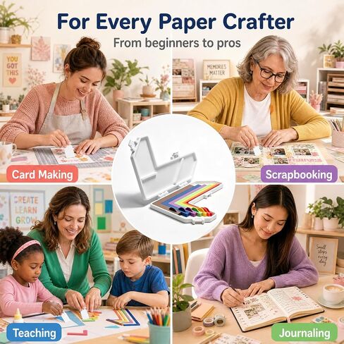Christmas Card Making Supplies, 7-Piece Paper Crafting Alignment Guide Set with Case, Layering Tools for Handmade Holiday Cards, Gift Tags, Scrapbooking & DIY Christmas Crafts in Saudi Arabia