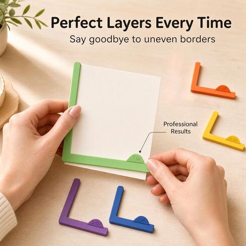 Christmas Card Making Supplies, 7-Piece Paper Crafting Alignment Guide Set with Case, Layering Tools for Handmade Holiday Cards, Gift Tags, Scrapbooking & DIY Christmas Crafts in Saudi Arabia