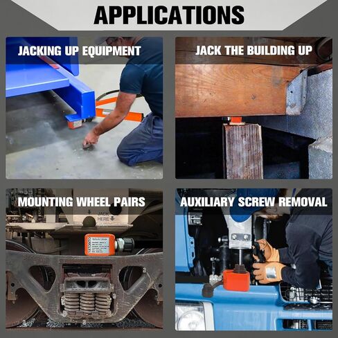 YATOINTO Porta Power Kit, 10 Ton Low Profile Hydraulic Jack with Manual Hydraulic Hand Pump Multi Section Jack, Kit of Porta Power，Mini Hydraulic Lifting Cylinders, Manual Low Profile Jack in Saudi Arabia