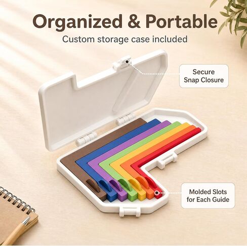 Christmas Card Making Supplies, 7-Piece Paper Crafting Alignment Guide Set with Case, Layering Tools for Handmade Holiday Cards, Gift Tags, Scrapbooking & DIY Christmas Crafts in Saudi Arabia