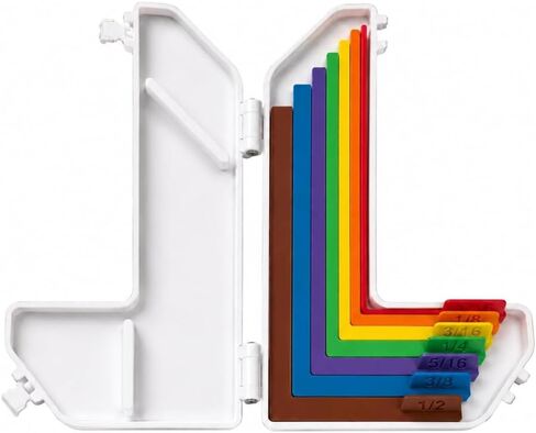 Eioaty Card Making Alignment Guides with Storage Case, Precision Color-Coded Matting Layering Spacers 1/16 to 1/2 Inch Sizing Tabs in Kuwait