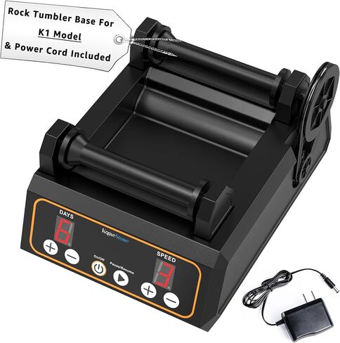 KomeStone Rock Tumbler Replacement Base K1 Model– Includes Power Cord, Easy to Install and Replace, Compatible with K1 Model Only, Not Compatible with Other Models in Kuwait