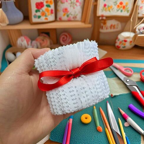 40Pcs Cotton Jelly Roll Fabric Bundles, 6.4x50cm Solid White Fabric Strips with Serrated Edge for Quilting Sewing DIY Crafts in Saudi Arabia