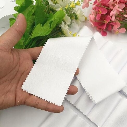 40Pcs Cotton Jelly Roll Fabric Bundles, 6.4x50cm Solid White Fabric Strips with Serrated Edge for Quilting Sewing DIY Crafts in Saudi Arabia
