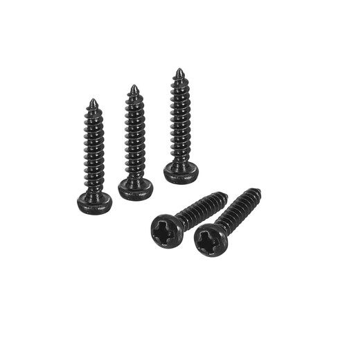 uxcell #2 x 3/16" Phillips Pan Head Self-Tapping Screw, 100pcs - 304 Stainless Steel Round Head Wood Screw Full Thread (Black) in Kuwait