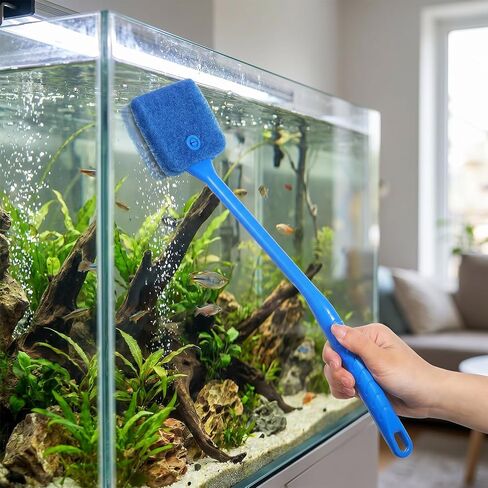 1 Set Fish Tank Scrubber & Aquarium Brush, 5-Sided Sponge Brushes in Kuwait
