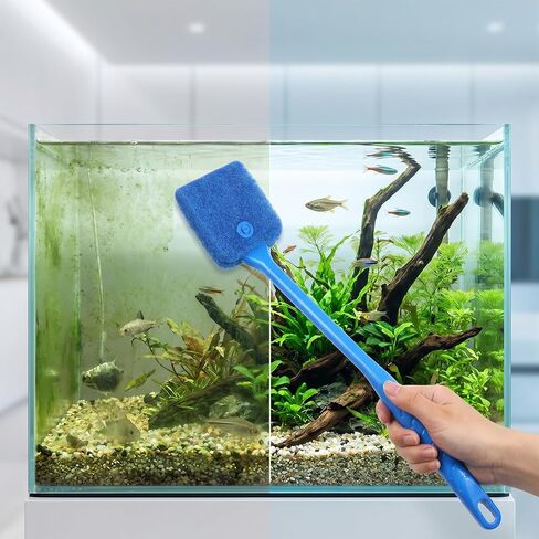 1 Set Fish Tank Scrubber & Aquarium Brush, 5-Sided Sponge Brushes in Kuwait