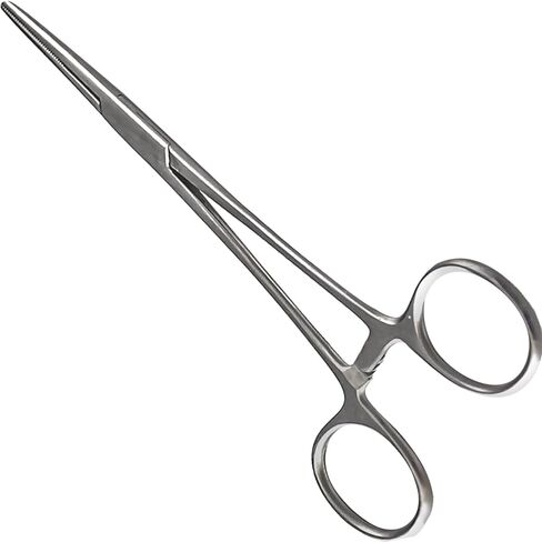 Pean Hemostat Straight and Curved Multipurpose Locking Tweezer Clamps Serrated, Stainless Steel - Hemostats for Nurses, Fishing Forceps, Crafts and Hobby in Kuwait