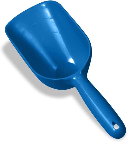 Van Ness Pets Cat And Dog Food Scoop 1 Cup, BPA Free Plastic, Cream, 8 Ounces, Blue in Kuwait