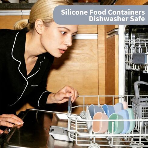 SLSON 4Pack Silicone Storage Container for 3oz Cat Canned Food Cans,Airtight Cat Food Sealer with Cover Lids Reusable Sealing Box for 2.56''/65mm Can Keep Food Fresh in Fridge in Kuwait
