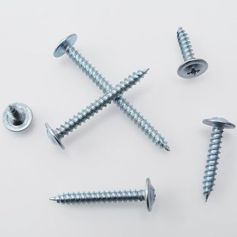 #8 Modified Truss Head Wood Screws Assortment Kit, 132 pcs, Phillips Drive, Wood Screws, Screws Assortment, Screws, Screws Set, 6 Sizes (1/2", 3/4", 1", 1-1/4", 1-1/2", 2") in Kuwait
