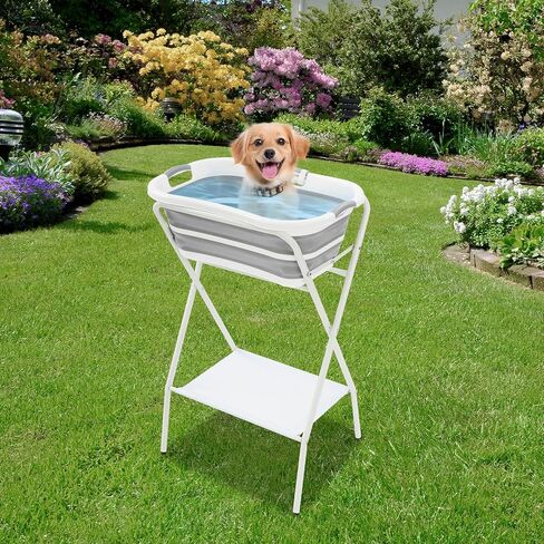 Dog Bathtub 110lbs Foldable Portable Elevated Dog Washing Station in Kuwait