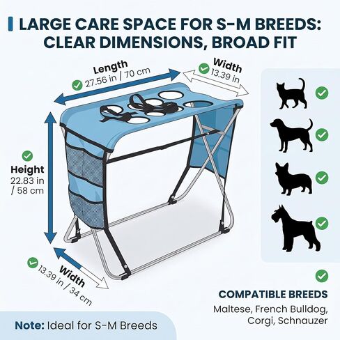 8-Hole Pet Grooming Bath Stand for Small Medium Dogs Cats, Foldable Frame in Kuwait