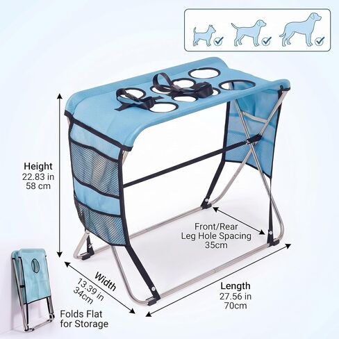 8-Hole Pet Grooming Bath Stand for Small Medium Dogs Cats, Foldable Frame in Kuwait