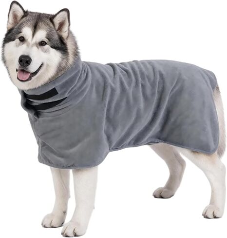 Dog Bathrobe Super Absorbent Quick Drying with Adjustable Strap in Kuwait