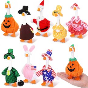 FuWeave 8 Set Mini Goose Outfits Holiday Geese Desktop Costumes in Kuwait