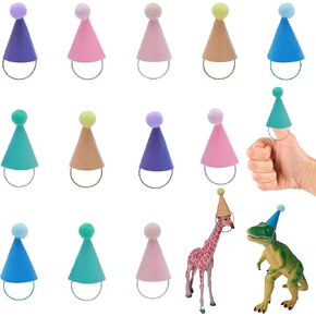 12pcs Mini Party Hats for Stuffed Animals, Birthday Party Cone Hats Dolls Dog Cat Rabbit Puppies Animal Birthday Decorations in Kuwait