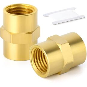 TAISHER 8PCS Brass Pipe Fitting, Coupling, 3/8-Inch Female Pipe x 3/8-Inch Female Pipe in Saudi Arabia