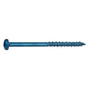 Blue Ruspert Star Drive Pan Head Masonry Screws, 100 Pieces - 1/4" x 1-3/4" Concrete Masonry Screws, Rust Resistant Self-Tapping Exterior Screws for Brick, Cement, Concrete, Lumber in Saudi Arabia