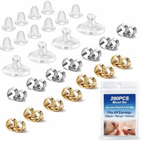 1400PCS Tiny Silicone Earring Backs with Storage Box– 3.8mm in Kuwait