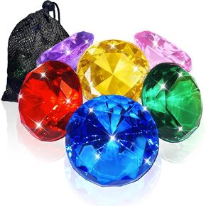 6 Pcs Extra Large Diving Gem Pool Toys for Kids 60MM Big Acrylic Diamonds in Saudi Arabia