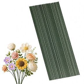 22 Gauge Green Floral Wire Stems, 14" Flexible Iron for Floristry in Kuwait