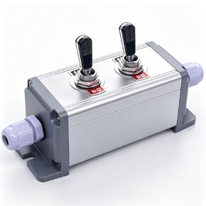Twidec/2 Gang Toggle Switch Box 16A 250V SPST 2 Position 2 Pin ON/Off Rocker Toggle Switch Black PC Wear-Resistant Handle TEN-A-2210BK-BOX-2 in Saudi Arabia