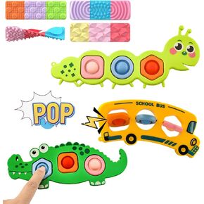 7Pc Easter Gifts for Kids Fidget Popper Toys for Kids Sensory Strips Sensory Push and Popping Bubbles Montessori Busy Toy,Textured Suction Sensory Toys for with Autism, Pop for Classroom Gifts in Kuwait