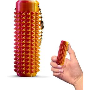 3D Rotatable Little Ouchies Fidget ,Pain Stim Fidget Toy ,Pocket-Sized Stim Keychain with Spiky Grippie Design Spiky Fidget Keychain for Anxiety and Stress Reduction Tactile Fidget for Adhd-Orange+Red in Saudi Arabia