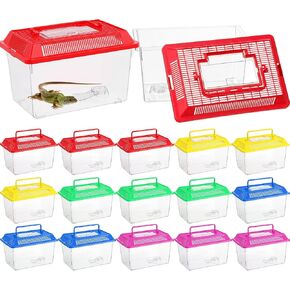 LemonRoad 25 Pcs Plastic Reptile Terrariums,Classic,5.1x3.5x3.5 Inch in Kuwait