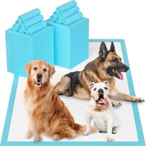 Puppy Pee Pads for Dogs Extra Large 31""x47"" 40 Count, Leak-Proof & Super Absorbent, Thicken Disposable Potty Training Pads for Doggie Cats Rabbits, Quick Dry Pet Piddle Pad, Blue&white in Kuwait