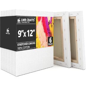 LWR CRAFTS Stretched Canvas 12" X 18" Pack of 4 in Kuwait