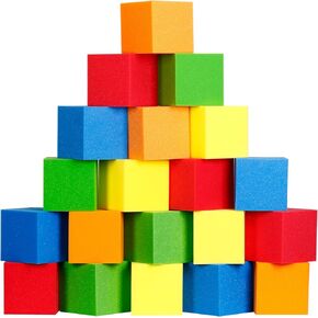 144pcs Colorful Flame Retardant Foam Cubes, 5.9"×5.9"×5.9", Premium Pit Blocks for Trampoline Arenas, Gymnastics, Parkour, Skate Parks & Playgrounds (5 Colors) in Kuwait