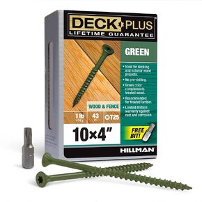 Deck Plus 48409 Wood Screws #10 x 4", Green, 1lb Box in Saudi Arabia