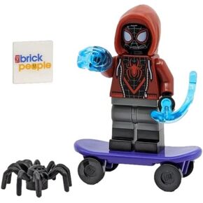 LEGO Superheroes Spider-Man: Miles Morales Minifigure with Skateboard and Web Blasts in Kuwait