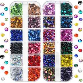 Hot Fix Crystals Rhinestones, 2 Boxed 24 Colors SS16 in Kuwait