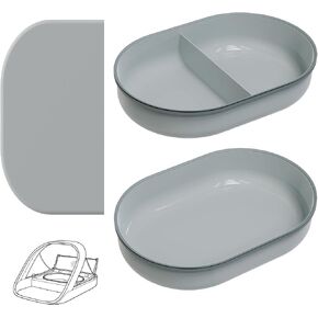 2 Pcs Plastic Bowls for Automatic Microchip Cat & Pet Feeder in Kuwait