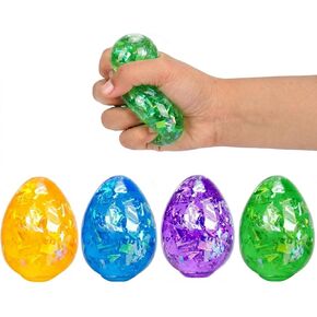 4 Pack Halloween Squishy Toys - Glitter Pumpkin Stress Relief Fidget Toys for Kids, Soft Sensory Toys for Halloween Party Favors, Trick or Treat Bags, Pinata Fillers, Classroom Prizes in Kuwait