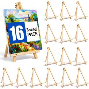 16 Pack 9 Inch Wooden Tripod Easel Stand, Foldable for Painting & Display in Kuwait