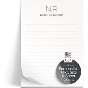 Curio Press Personalized Stationery Notecards for Women, Thin Line Flat in Saudi Arabia