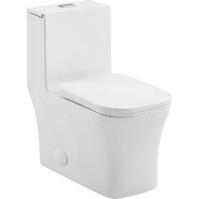 سويس ماديسون ويل ميد فور إيفر SM-1T278، كونكورد قطعة واحدة مرحاض مربع مزدوج التدفق 1.1/1.6 gpf مع 10 بوصة خشنة in Kuwait